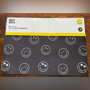 Smiley Face Black Placemats